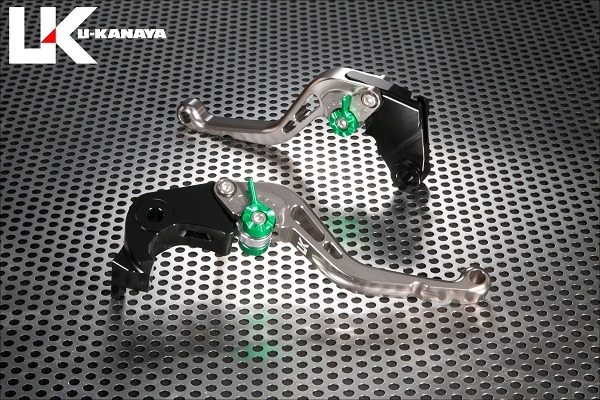 U-KANAYA ユーカナヤ スタンダードタイプ アルミビレットレバーセット CB1000 HORNET SP HONDA ホンダ ブレーキ・クラッチレバーセット ハンドル周辺パーツ ハンドル レバーカラー：チタンカラー / アジャスターカラー：シルバー