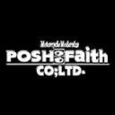 POSH Faith ポッシュ フェイス ステッカー・エンブレム モトPOSH抜き文字ステッカー灰