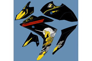 PLOTプロトステッカー・デカールデカールキットユニコーンBカラー:ブラック/イエローYZF-R25YZF-R3