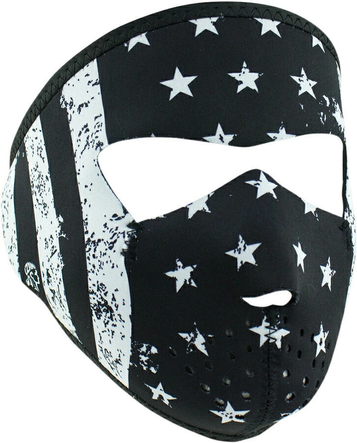 ZAN HEADGEAR ザンヘッドギア フェイスマスク FULL MASK BLK／WHT FLA...:webike-rb:25315055