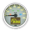 MMB エムエムビー スピードメーター ELECTRONIC 48MM SPEEDO BASIC 220 KM/H COLOR:WHITE FACE PLATE