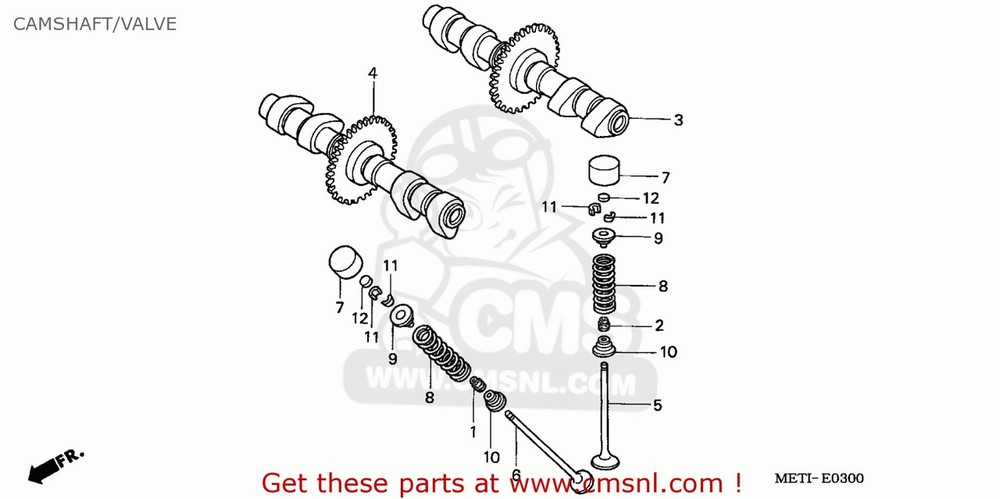 CMS シーエムエス CAM SHAFT COMP，IN CB500 1998 W AUSTRIA / 34P ENGLAND FRANCE GERMANY 50P ITALY NORTHERN EUROPE PORTUGAL SWITZERLAND 1999 X HONDA ホンダ カムシャフト エンジンパーツ エンジン