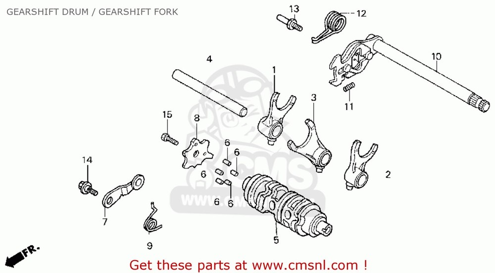 CMS シーエムエス FORK， R. GEARSHIFT CB50R DREAM 4 HONDA ホンダ ミッション・ギア エンジンパーツ エンジン