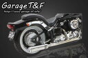 ガレージT&F フルエキゾーストマフラー 2in1クラシックマフラー タイプ:タイプ6 ドラッグスター400(キャブレターモデル)、ドラッグスター400クラシック(キャブレターモデル)