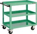 トラスコ中山 工業用品 TRUSCO イーグルワゴン 750X500 4輪自在 YG色