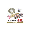 SUNSTAR サンスター フロント・リアスプロケット&チェーン・カシメジョイントセット【注目商品】 チェーン銘柄:DID製GG520VX2(ゴールドチェーン) NS250R/F NSR250R