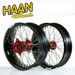 HAAN WHEELS ハーンホイール ホイール本体 フロント・リアモタードコンプリートホ…...:webike-rb:24815613