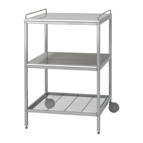 【期間限定】【IKEA/イケア/通販】 UDDEN ウッデン キッチンワゴン, シルバーカラー, ステンレススチール(d)(10176471)