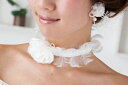 【ネックレス/ウェディングネックレス/ウェディングアクセサリ/ウェディング/結婚/ブライダル/結婚式】スパンコールたっぷり!大人のためのフェザーネックレス【RCP】