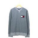 トミー ストリートブランドスウェット サイズ表記 XL グレー TOMMY 灰 ロゴ トレーナー 古着【中古】wv1912-0308