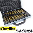 【着後レビューでクーポンGET】【2017春モデル】ドリルビット セット 170ピース チタンコーティングドリル ドリル ビットセット 電気ドリル 充電ドリル インパクトドライバー DIY 専用ケース付き 送料無料