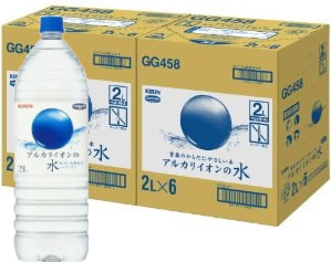 《2ケースセット》　【送料無料】　キリン　アルカリイオンの水　2リットル　（2.0L×6本）×2ケース　【同梱不可】※他の商品との同梱不可※