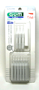 サンスター　ガム（GUM） 歯間ブラシI字型　1(SSS)超極細タイプ　15本入