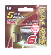 【07.20登録】最大ポイント10倍　8/17(月)9:59まで　貝印　ヴァリオス　替刃　（替刃6コ)
