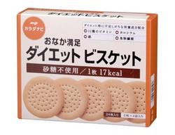 【特売セール】　明治製菓　カラダナビ　おなか満足ダイエットビスケット　砂糖不使用　(6枚×4袋入り)　