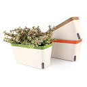 T4U 27cm プラスチック 植木鉢 給水鉢 底面給水 プランター スリット鉢 給水ヒモ付き 花鉢 ハーブ 観葉植物適用 全色 3点セット 全色 3点入り