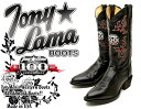 【送料無料】【サイズ交換無料】TONYLAMA トニーラマ C0100 Black/ブラック メンズ ロングウエスタンブーツ 本革 100周年記念限定モデル