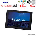 【中古】NEC LaVie Tab E PC-TE510S1L 中古 タブレット Andoroid4.4.2 MT8121 メモリ1GB eMMC16GB 無線 カメラ 10.1型 ネイビーブルー ：良品