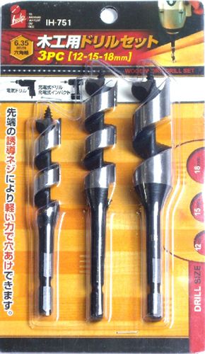 IH 木工用ドリルセット3PC IH−751