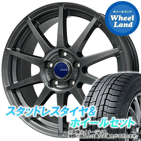 【20日(月)クーポンでお得!!】【2023年製】【タイヤ交換対象】ミツビシ デリカD:5 CV5W/CV1W 4WD ウイナーズ CF-01 メタリックグレー トーヨー ウインタートランパス TX 215/70R16 16インチ スタッドレスタイヤ&ホイールセット 4本1台分