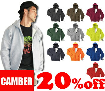 12.5oz ジップパーカー裏付【CAMBER】キャンバー(Men)/通販【20%OFF】