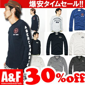 【Abercrombie & Fitch 】アバクロ　メンズロンT　全9色/通販/直営店買い付け