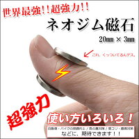 世界最強!ネオジム磁石大【20mm×3mm】(10個セット)