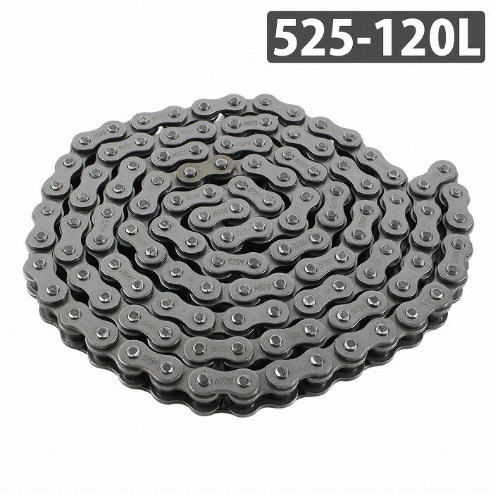 『525-120L』強化 バイク ブラックチェーン ノンシール ドライブ チェーン CB400SF CB400T CB750F/K CB900F CBR400F CBR400RR