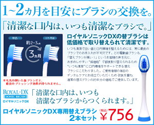 【電動歯ブラシ】ロイヤルソニックDX替えブラシ2本セットロイヤルソニックデラックス【電動歯ぶらし】【暮らしの幸便】