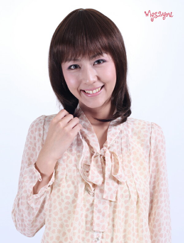 【Wigs2you】医療用 人毛ウィッグ/激安/医療用/フルウィッグ/人毛100%使用/HH-132/ミディアム/最高級/内巻き/ナチュラル/フェミニンスタイル/かつら/人毛ウィッグ/ウィッグ専門店/医療用かつら/女装【楽天BOX受取対象商品】【10P03Dec16】:Wigs2you