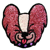 【アディースパイス(addyspice)】ラメワッペン　犬種シリーズ ワッペン パピヨン