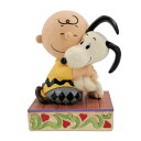 チャーリーブラウン スヌーピー ハグ 12.1cm | Charlie Brown Snoopy Hugging ジム・ショア ピーナッツ JIM SHORE 正規輸入品