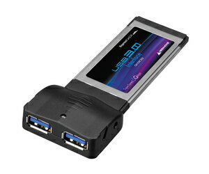 【GREEN HOUSE】GH-EXC302 ExpressCard用のUSB3.0インターフェースカード最大5Gbpsの転送速度に対応、ACアダプタ付属！大容量のバスパワーを必要とする機器でも安心