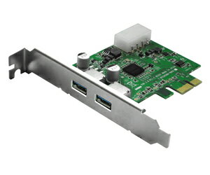 【GREEN HOUSE】GH-UIPE302 PCI Express x1用USB3.0対応インターフェースボード最大5Gbpsの転送速度に対応、従来のUSB2.0機器も接続可能