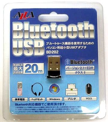 0393 【ALLA】BD202 Bluetooth2.1+EDR対応USBアダプタ ,USBブルートゥースドングル