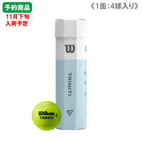 【予約商品11月下旬入荷予定】ウイルソン [wilson] テニスボール TRINITI（トリニティ）1缶4球入※ITF/USTA公認の画像