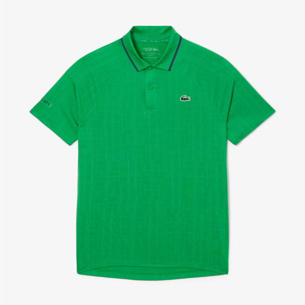 ラコステ 『<strong>ノバク・ジョコビッチ</strong>』ラケットプリントウルトラドライポロシャツ （ DH4789-99-SIW ）[ LACOSTE MS メンズ ]25FW