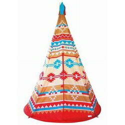 【送料無料】ティーピーハウステント　HAKZ2010【送料無料】てっぺんの羽飾りが可愛い、インディアン柄のキッズテント♪