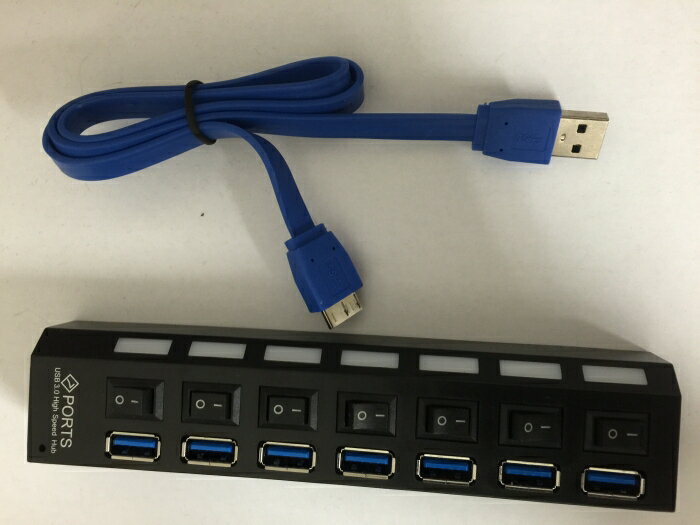USBハブ 3.0 7ポート USB ハブ USB3.0対応 バスパワー セルフパワー バ…...:windygirl:10000833