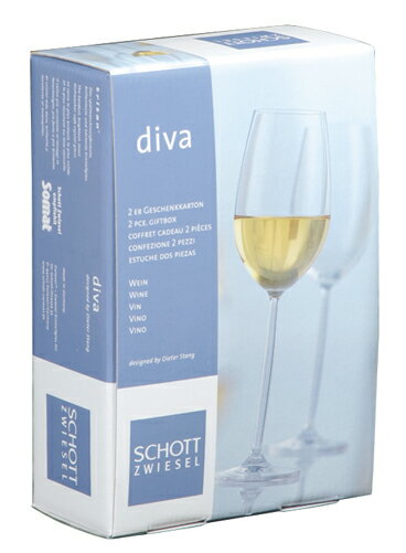 白ワイン用グラス2脚セット（ディーヴァ・シリーズ）ショット・ツヴィーゼル社(DIVA)（ワイン(=750ml)10本と同梱可）【2sp_120810_green】