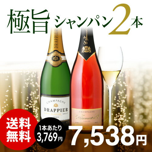 第46弾 １本なんと３７６９ ラグジュアリーな気分をお手頃に『極旨＆厳選』２本シャンパンセット（追加10本同梱可）（き クール便別途）[T][A][P]