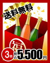 泡づくし3本5,500円！！1本5000円以上のロゼ・シャンパン入り！？赤字覚悟の泡3本福袋！！（一部ラベル不良やラベル汚れあり）（送料込・追加9本同梱可）（代引き・クール便別途）