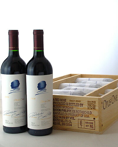 【オリジナル木箱入り】オーパス・ワン[2008]6本木箱入り（赤ワイン）[Y]［J］※同梱不可