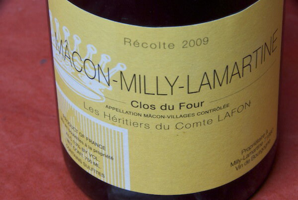 レ・ゼリティエ・デュ・コント・ラフォン / マコン・ミリー・ラマルティーヌ・クロ・デュ・フール [2009]コント・ラフォンがマコンで作る安くて素晴らしく美味しいワイン