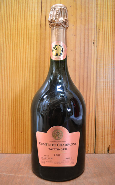【1本ご購入で送料・代引無料】テタンジェ・コント・ド・シャンパーニュ・ブリュット・ロゼ・ミレジム[2002]年・テタンジェ社・直輸入品TAITTINGER Comtes de Champagne Brut Rose Millesime [2002]