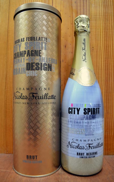 ニコラ・フィアット・シティ・スピリット・シャンパーニュ・ブリュット・リゼルブ・リミテッド・エディション・限定ボトル・750mlNicolas Feuillatte Champagne “City Spirit”Limited Edition Brut Reserve （Golden Tin Can Box）