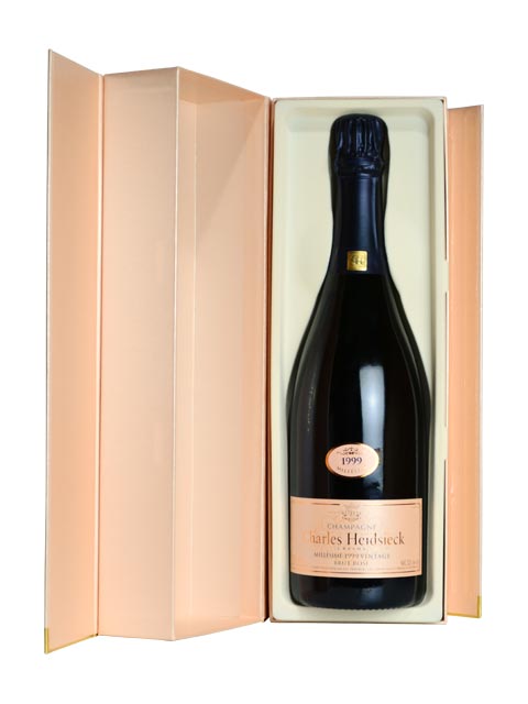 シャルル・エドシック・シャンパーニュ・ブリュット・ロゼ・ミレジム[1999]年・AOCミレジム・ロゼ・シャンパーニュ・豪華ギフト箱入りCharles Heidsieck Champagne Brut Rose Millesime [1999]