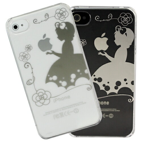 ≪ポイント10倍：8/10-8/31≫iPhone4S/4用 デザインクリアケースアイフォンプラス Snow White【140296】