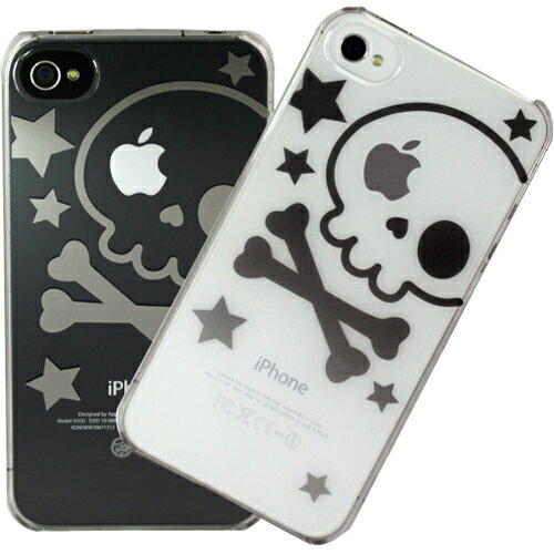 ≪ポイント10倍：8/10-8/31≫iPhone4S/4用 デザインクリアケースアイフォンプラス Skull【140296】アイフォン4S/4専用保護ケース。アイフォンの色でケースのイメージが変わる。itattoo(itatoo)風ケース