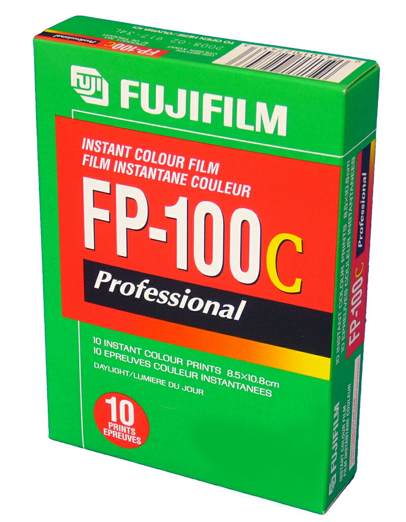 フジフイルム 証明用フィルム FP-100Cインスタントカラーフィルム光沢 10枚撮 単品 (英文・箱入)【140296】